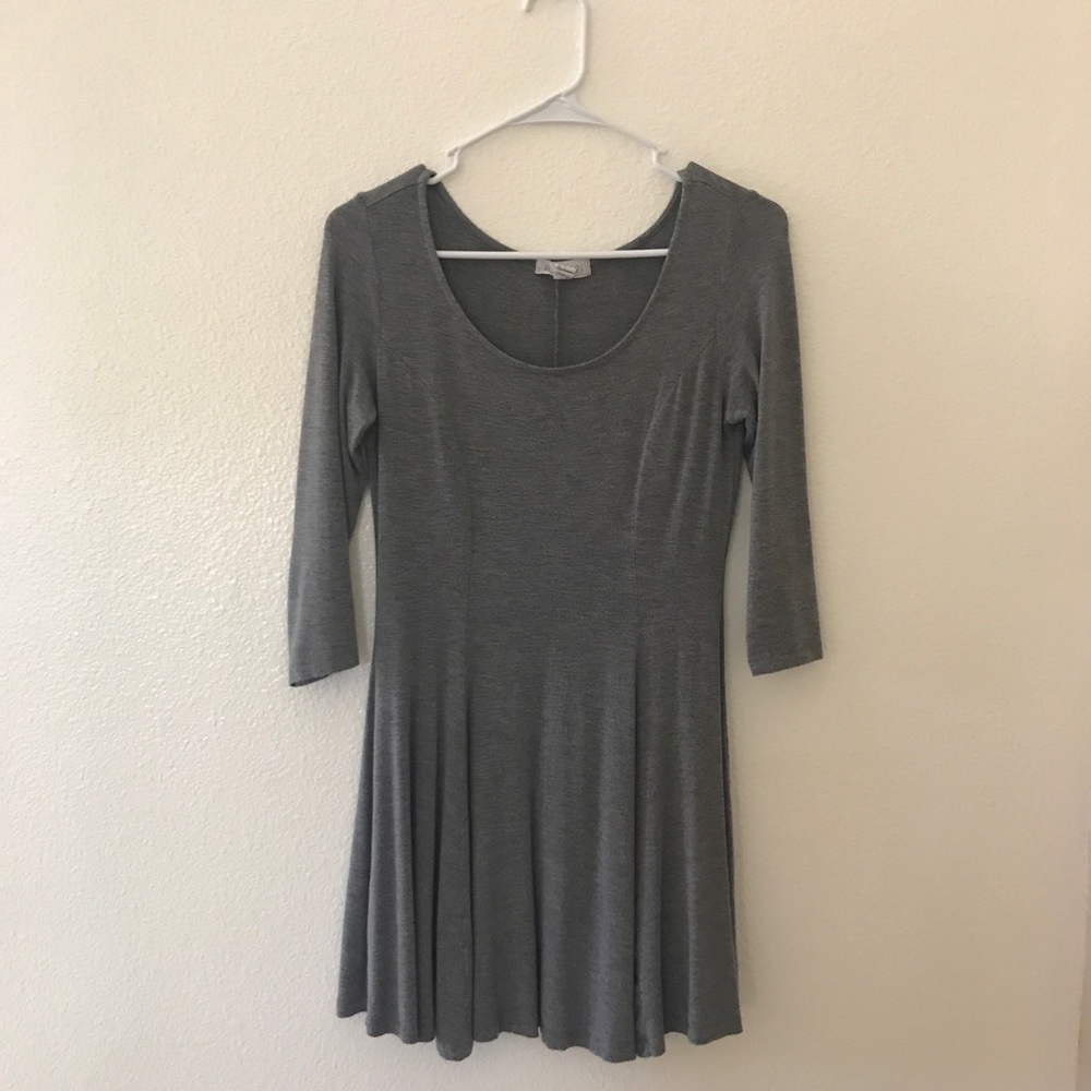 Grey Bodycon Skirt Dress